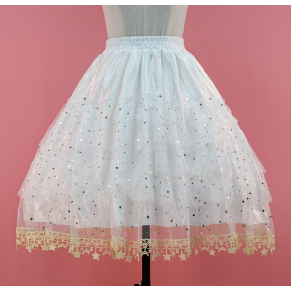 50cm Starry Mesh Boned Lolita Petticoat (PT07)